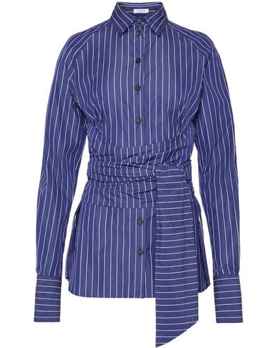 Ferragamo Camisa a rayas - Azul