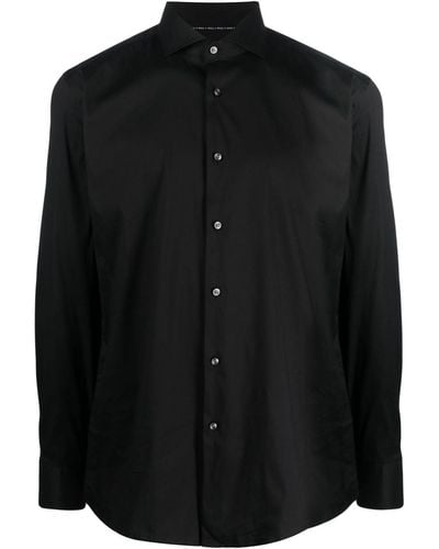 BOSS スプレッドカラー シャツ - ブラック