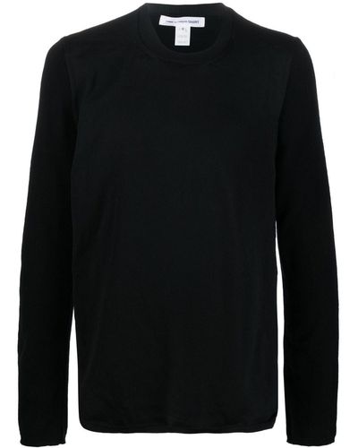 Comme des Garçons Crew Neck Knitted Sweater - Black