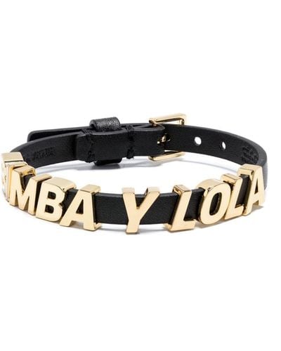 Bimba Y Lola Logo-lettering Leather Bracelet - White