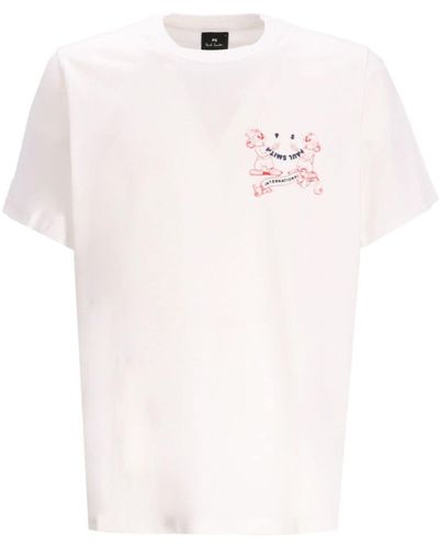 PS by Paul Smith Cartoon Graphic-print Cotton T-shirt - White