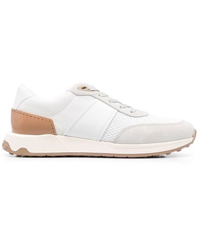 Tod's Leather Panelled Sneakers - White