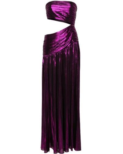 retroféte Kenna Cut-out Detailed Maxi Dress - Purple