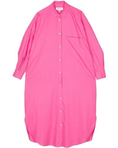 Enfold Long Lyocell-cotton Shirt Dress - Pink