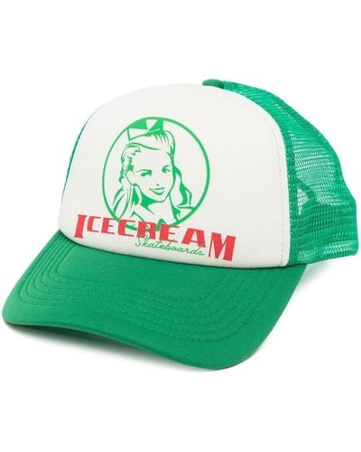 ICECREAM Waitress Graphic-print Trucker Cap - Green