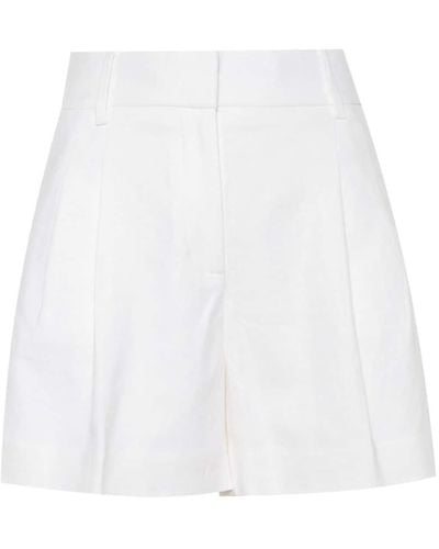 Michael Kors Pleat-detail Tailored Shorts - White