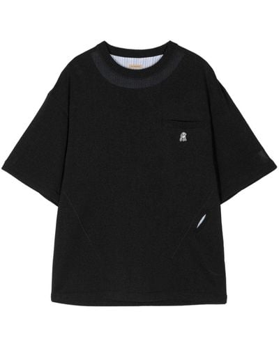 Undercover Logo-appliqué Knitted T-shirt - Black