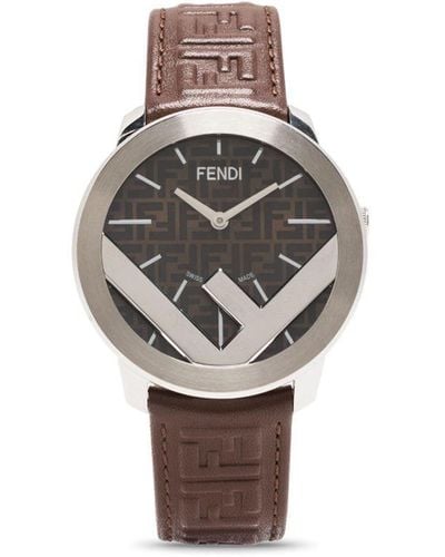 Fendi Brown 41 Mm Watch - White