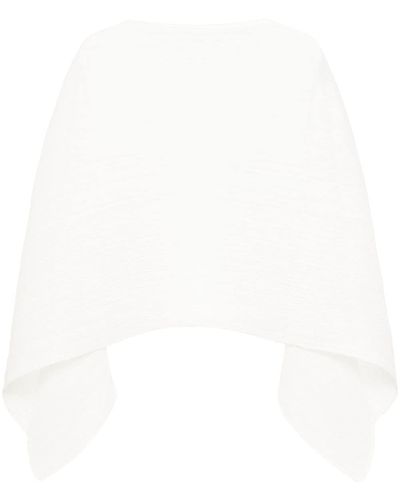 Pleats Please Issey Miyake Sciarpa plissé semi trasparente - Bianco