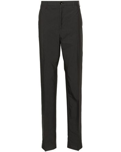 Incotex Mid-rise Pleated Straight-leg Pants - Black