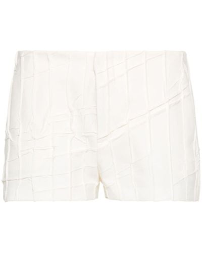 Blumarine Pleat-detail Shorts - White