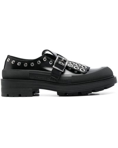Alexander McQueen Chaussures à boucles - Noir