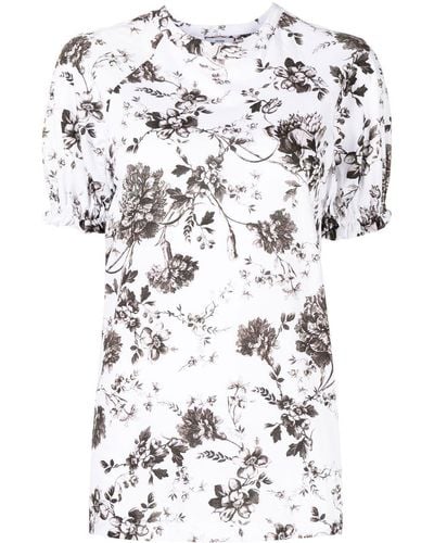 Erdem Camiseta Beatrice con estampado floral - Blanco