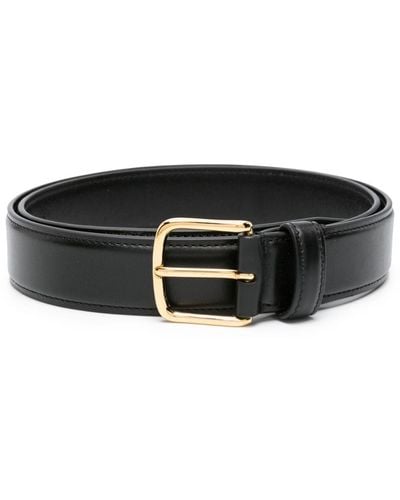 The Row Classic Buckle-fastening Leather Belt - Black
