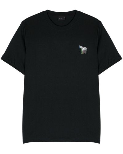 PS by Paul Smith 3d Zebra-print Cotton T-shirt - Black