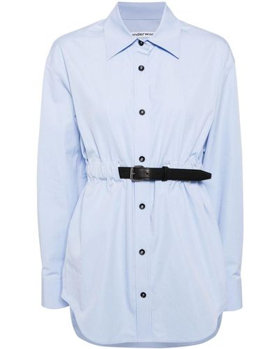 Alexander Wang Belted Cotton Shirt - Blue