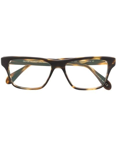 Oliver Peoples Osten ラウンド眼鏡フレーム - ブラウン