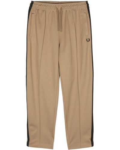 Fred Perry Straight-leg Track Trousers - Natural