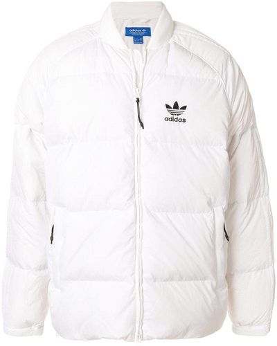 adidas Originals Zipped Puffer Jacket - White