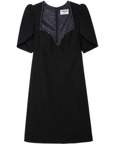 Zadig & Voltaire Robe courte Roxelle à ornements en cristal - Noir