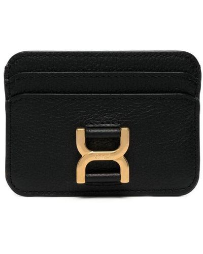 Chloé Marcie Leather Card Holder - Black