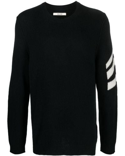 Zadig & Voltaire Stripe-detail Cashmere Sweater - Black