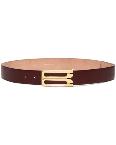 Victoria Beckham Frame Leather Belt - Brown