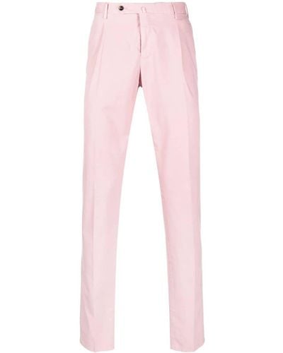 PT Torino Cotton-lyocell Blend Chino Trousers - Pink