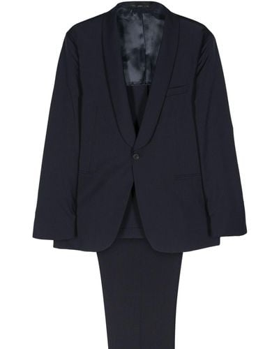 Low Brand Single-breasted Virgin-wool Suit - Blue