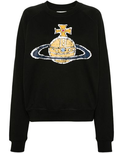 Vivienne Westwood Sweatshirt mit Orb-Print - Schwarz