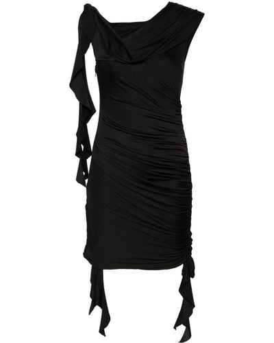 De La Vali Ecalir Ruched Minidress - Black