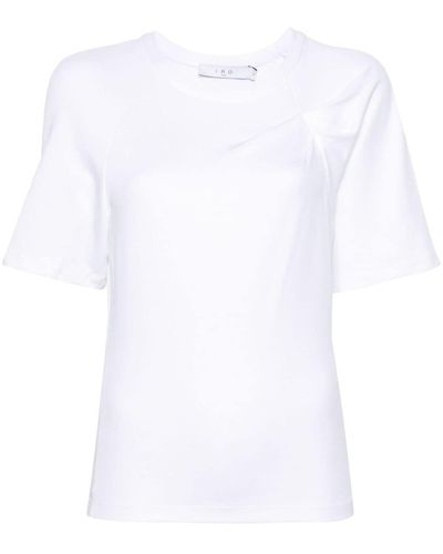IRO Umae T-Shirt mit Faltendetail - Weiß