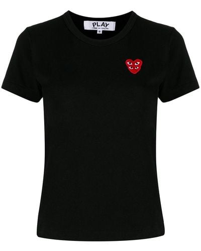 COMME DES GARÇONS PLAY T-shirt à patch cœur - Noir