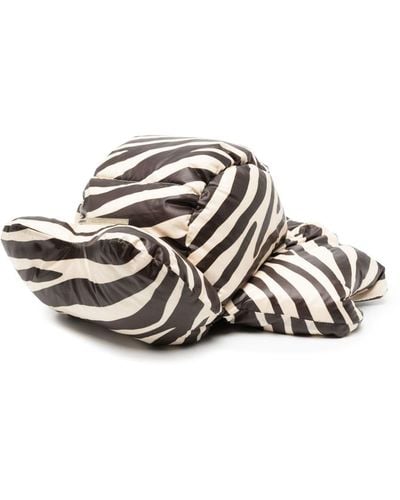 Cynthia Rowley Cloud Zebra-print Trapper Hat - Brown