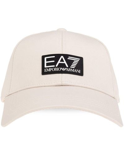 EA7 Casquette à patch logo - Blanc