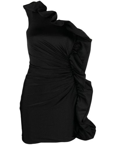 Amen Mini One-Shoulder-Kleid - Schwarz