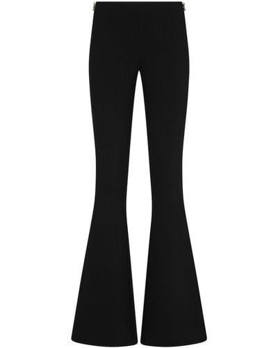 DSquared² Logo-plaque Flared Trousers - Black