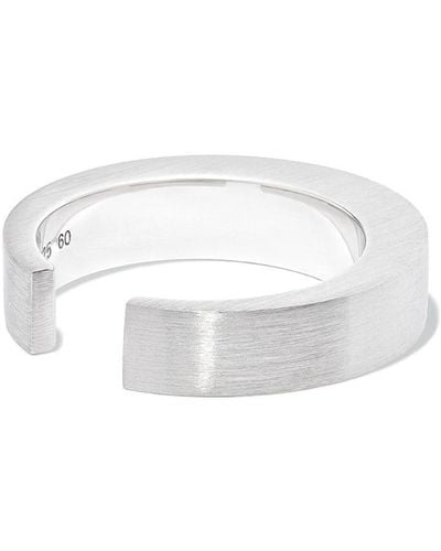 Tom Wood Open-front Sterling Silver Ring - White