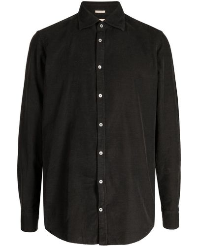 Massimo Alba Genova Cotton Shirt - Black