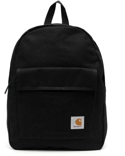 Carhartt Logo-patch Cotton Backpack - Black