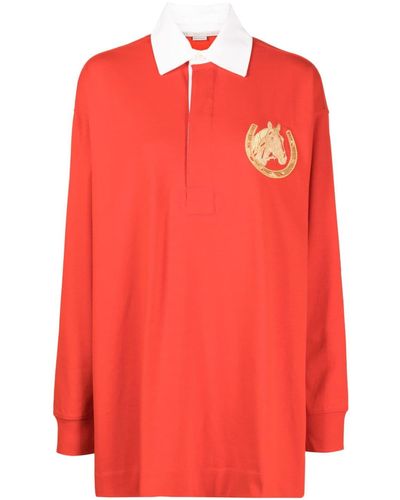 Stella McCartney Pony Club-embroidered Rugby Top