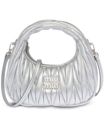 Miu Miu Wander Matelassé Mini-schoudertas - Metallic