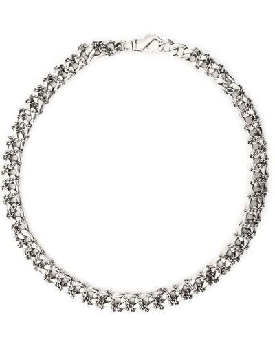 Emanuele Bicocchi Double Entwined Chain Necklace - Metallic