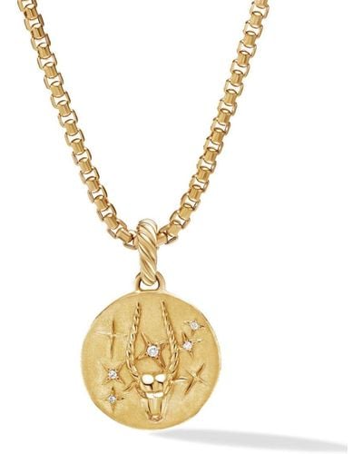 David Yurman Ciondolo Capricorn in oro giallo 18kt con diamanti - Metallizzato