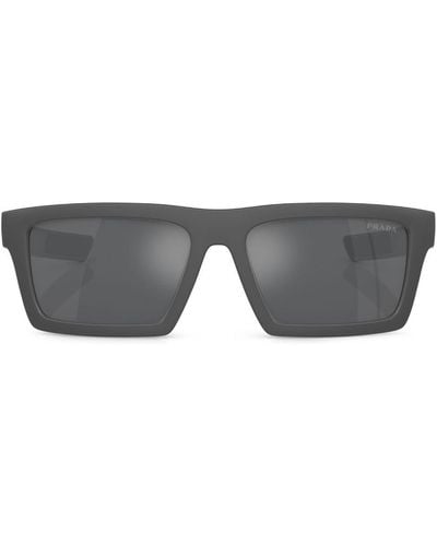Prada Linea Rossa Ps 02zsu Square-frame Sunglasses - Grey