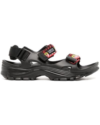 Suicoke Braided-band Touch-strap Sandals - Black
