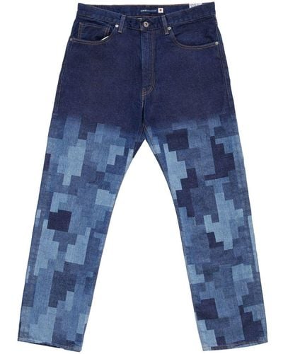 Marcelo Burlon X Levi's Straight-Leg-Jeans mit Logo - Blau