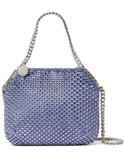 Stella McCartney Mini sac porté épaule Falabella orné de cristal - Bleu