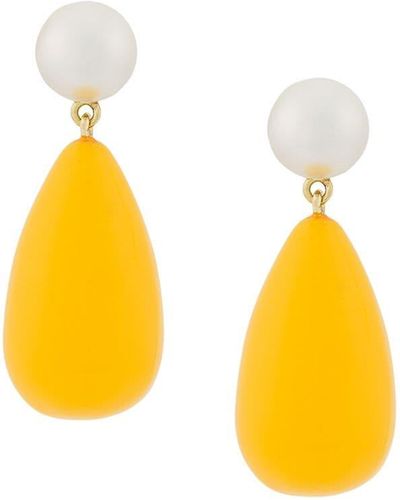 Eshvi Teardrop Earrings - Yellow