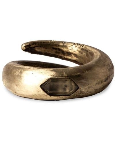 Parts Of 4 Split Mountain Brass Ring - Metallic